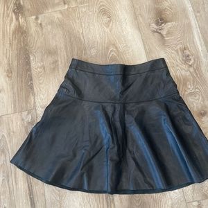 Banana Republic black leather skirt